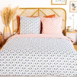 Linnea Parure de lit 200x200 cm coton VOLEA rose* Parure De Lit