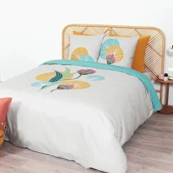 Parure de lit 240x220 cm coton GANA Vert>Linnea Discount