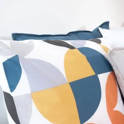 Linnea Parure de lit 240x220 cm coton PRUNE Blanc 3 pièces* Parure De Lit