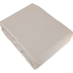 Parure de lit 260x240 cm double gaze de coton GAZGAZ beige Galet>Linnea Hot