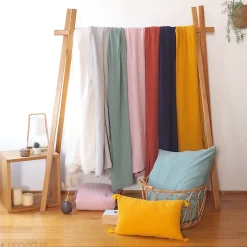 Linnea Parure de lit 140x200 cm double gaze de coton GAZGAZ blanc 2 pièces* Parure De Lit