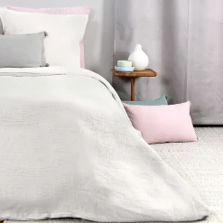 Linnea Parure de lit 140x200 cm double gaze de coton GAZGAZ blanc 2 pièces* Parure De Lit