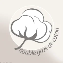 Linnea Parure de lit 140x200 cm double gaze de coton GAZGAZ blanc 2 pièces* Parure De Lit