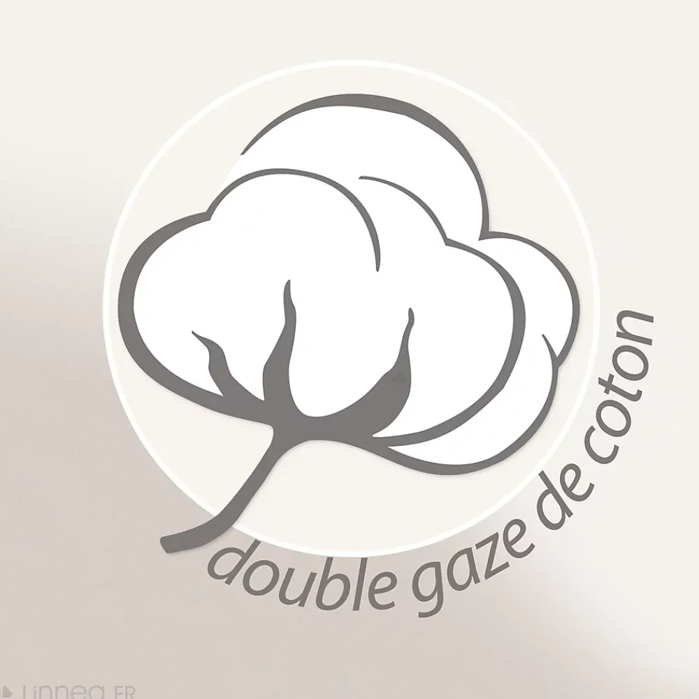 Linnea Parure de lit 140x200 cm double gaze de coton GAZGAZ blanc 2 pièces* Parure De Lit