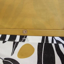 Linnea Parure de lit 260x240 cm en coton NOLIE motif feuillage blanc et jaune 3 pièces* Parure De Lit