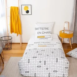 Linnea Parure de lit 140x200 cm microfibre LOADING blanc 2 pièces* Parure De Lit