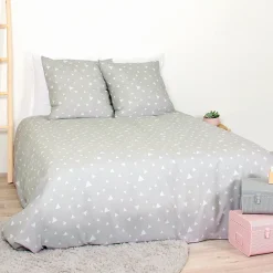 Linnea Parure de lit 240x220 cm microfibre PISA gris Perle* Parure De Lit
