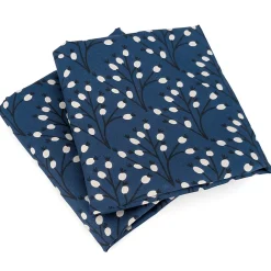 Parure de lit 240x220 cm Microfibre 50% recyclée FLENA Bleu 3 pièces><noscript><img width=