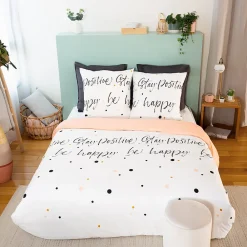 Parure de lit 240x220 cm microfibre POSITIVE blanc 3 pièces>Linnea Best