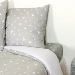 Parure de lit 260x240 cm microfibre PISA gris Perle><noscript><img width=