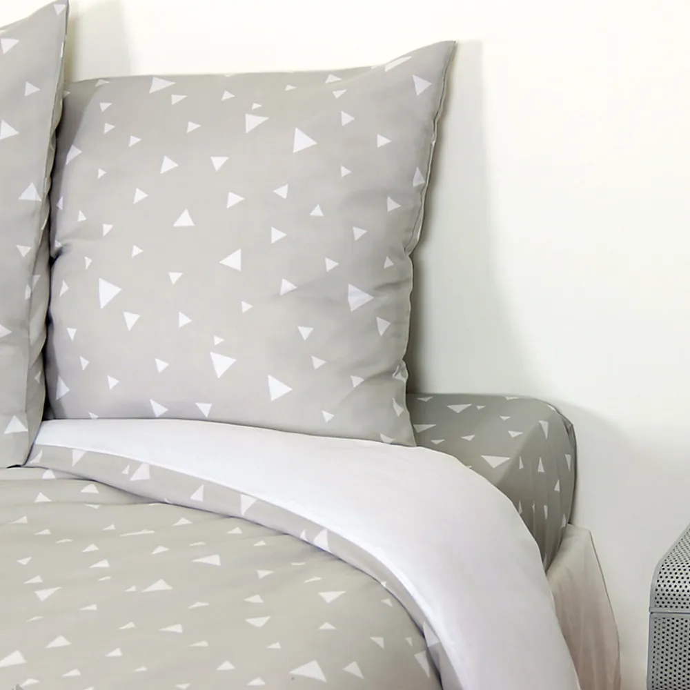 Parure de lit 260x240 cm microfibre PISA gris Perle>Linnea