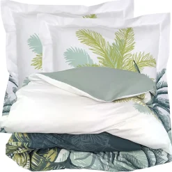 Parure de lit 240x220 cm percale coton TRINIDAD mousson>Linnea New