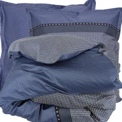 Parure de lit 280x240 cm satin de coton ENZO bleu>Linnea Online