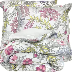 Parure de lit 280x240 cm satin de coton ANAÏS multicolore 3 pièces>Linnea Sale