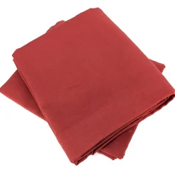 Parure de lit 260x240 cm satin de coton SAPRI rouge sienne 3 pièces><noscript><img width=