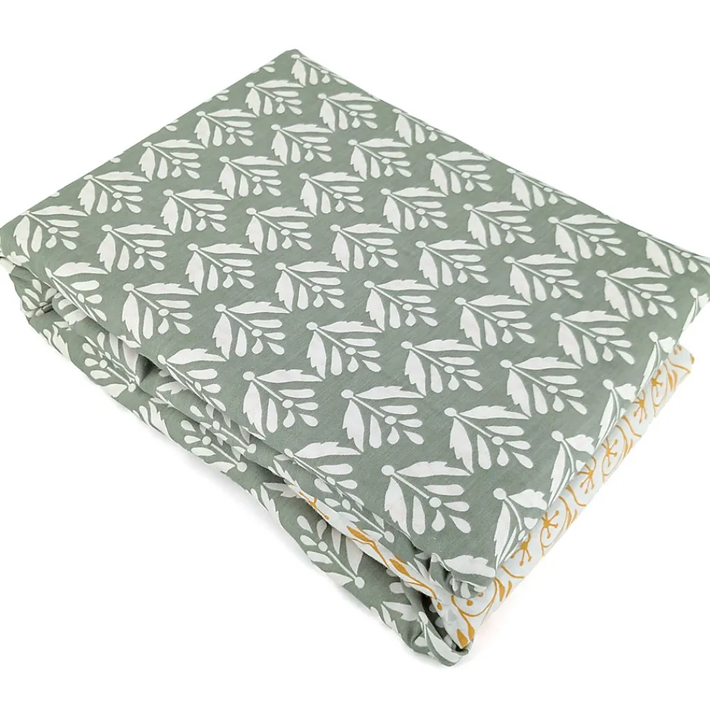 Parure de lit 240x220 cm Satin de coton ORIENT Vert 3 pièces>Linnea Sale