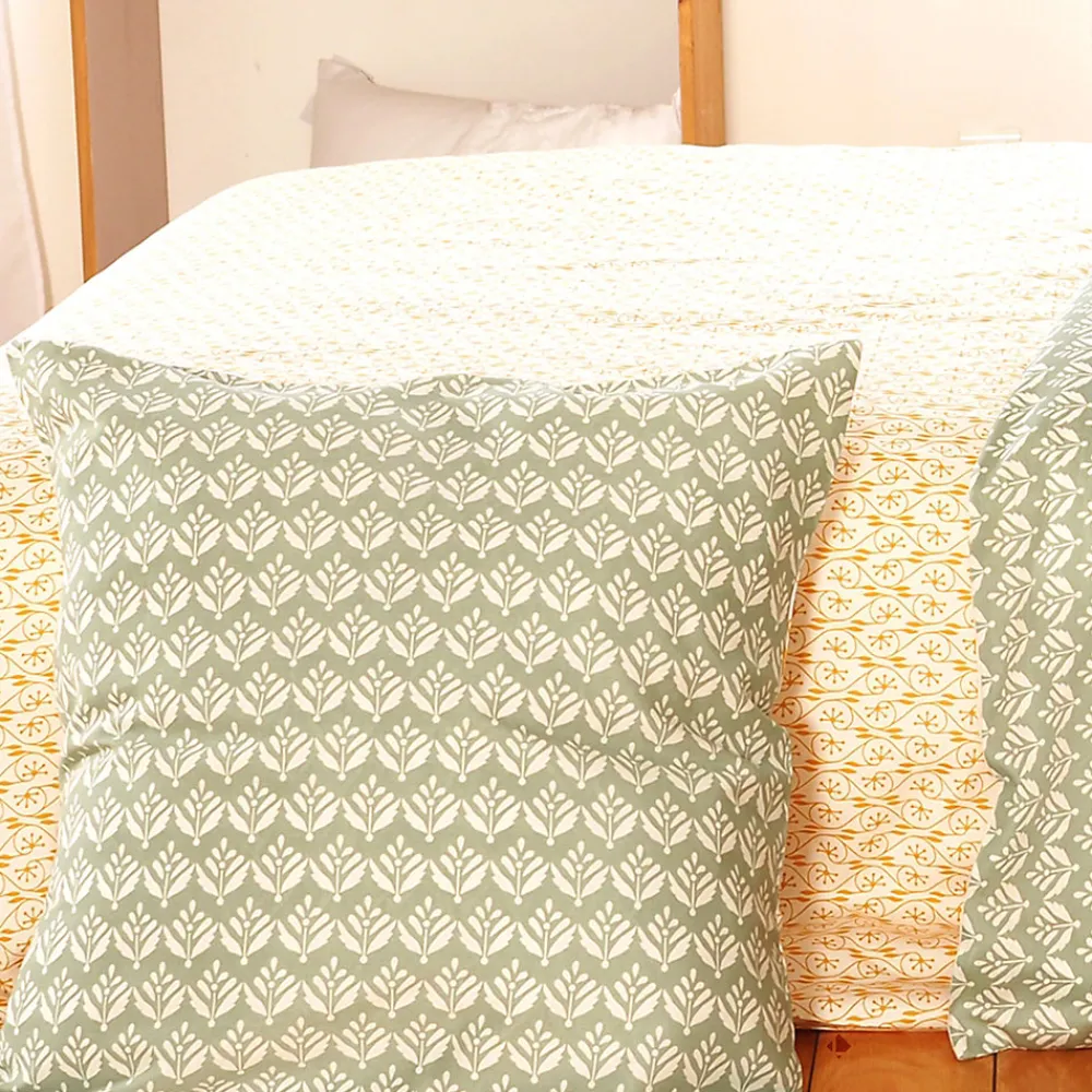 Parure de lit 240x220 cm Satin de coton ORIENT Vert 3 pièces>Linnea Sale