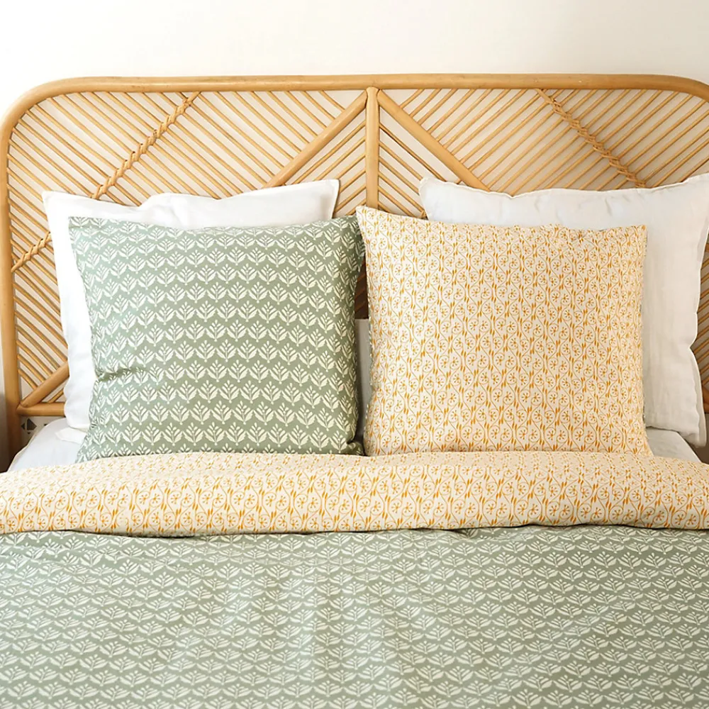 Parure de lit 240x220 cm Satin de coton ORIENT Vert 3 pièces>Linnea Sale