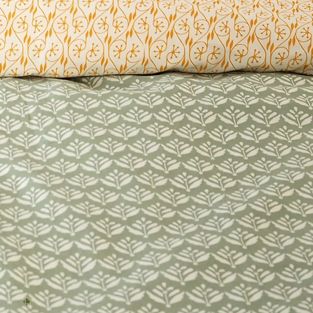 Parure de lit 240x220 cm Satin de coton ORIENT Vert 3 pièces>Linnea Sale