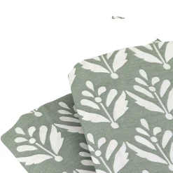Parure de lit 240x220 cm Satin de coton ORIENT Vert 3 pièces><noscript><img width=