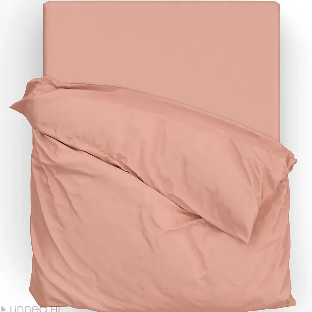 Linnea Parure de lit 240x220 cm satin de coton SAPRI rose thé 3 pièces* Parure De Lit