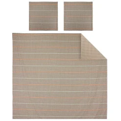 Parure de lit 240x220 cm Satin de coton DAUPHINE Marron><noscript><img width=