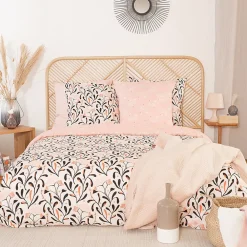 Linnea Parure de lit 260x240 cm Satin de coton JOY Rose 3 pièces* Parure De Lit