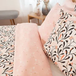 Linnea Parure de lit 260x240 cm Satin de coton JOY Rose 3 pièces* Parure De Lit