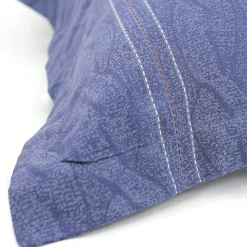 Parure de lit 240x220 cm Satin de coton VENDOME Bleu foncé><noscript><img width=
