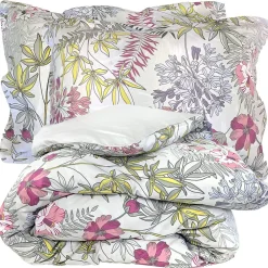 Parure de lit 240x220 cm satin de coton ANAÏS multicolore 3 pièces taies 50x70 cm>Linnea Sale