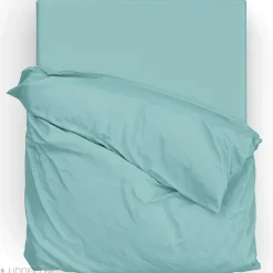 Linnea Parure de lit 240x220 cm satin de coton SAPRI vert céladon 3 pièces* Parure De Lit