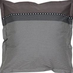 Parure de lit 140x200 cm satin de coton ENZO noir><noscript><img width=