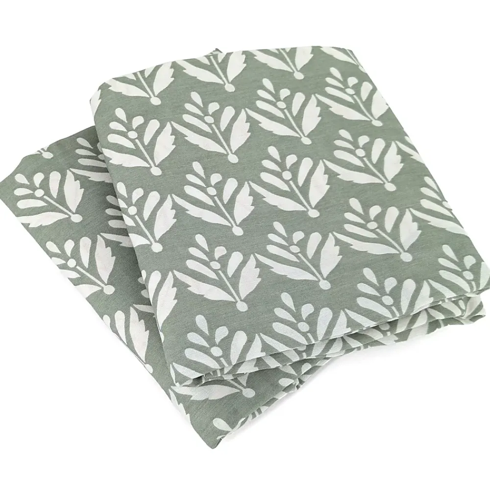 Linnea Parure de lit 260x240 cm Satin de coton ORIENT Vert 3 pièces* Parure De Lit