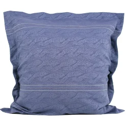 Parure de lit 260x240 cm Satin de coton VENDOME Bleu foncé><noscript><img width=
