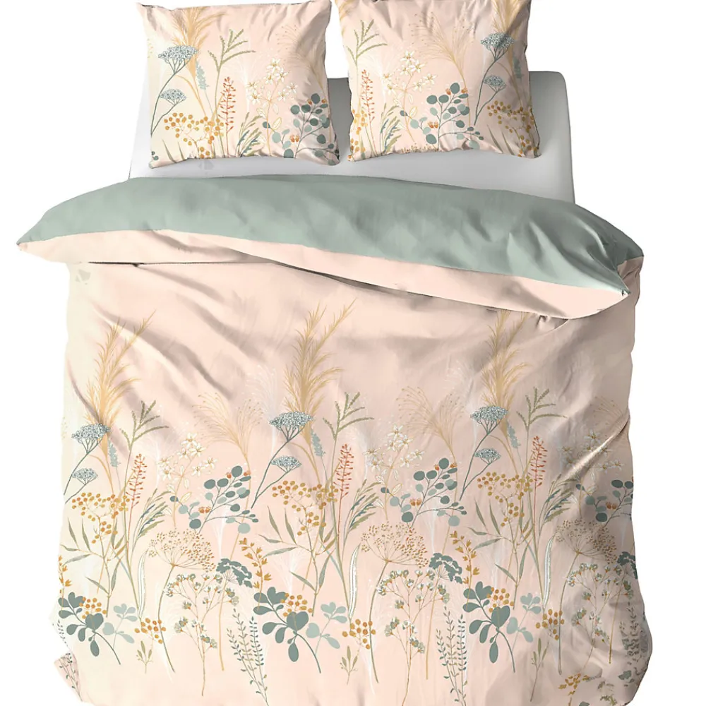 Parure de lit 260x240 cm set 63x63 cm HELIA coton>Linnea Discount