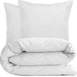 Linnea Parure de lit 260x240 cm set 65x65 cm percale MANOIR gris Perle* Parure De Lit