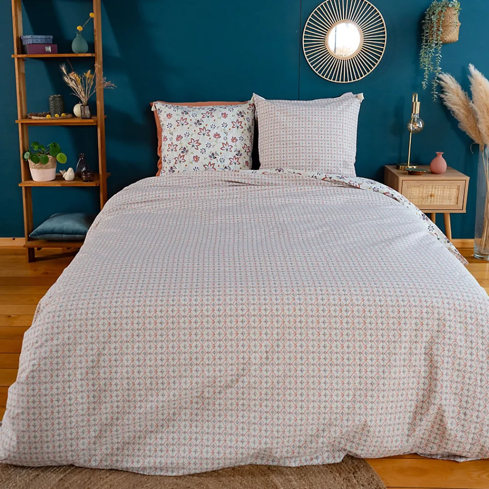 Parure de lit 260x240 cm set 63x63 cm DENIA coton>Linnea New