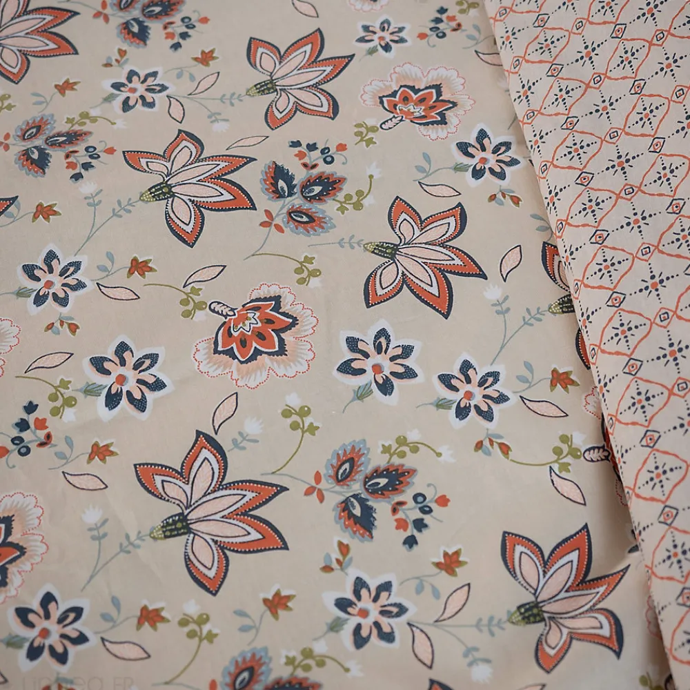Parure de lit 260x240 cm set 63x63 cm DENIA coton>Linnea New