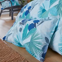 Linnea Parure de lit 140x200 cm taie 50x70 cm percale de coton MOOREA PACIFIC bleu/vert 2 pièces* Parure De Lit