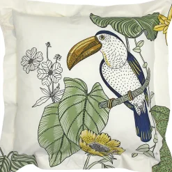 Parure de lit 300x240 cm 65x65 cm coton TOCO vert 3 pièces><noscript><img width=
