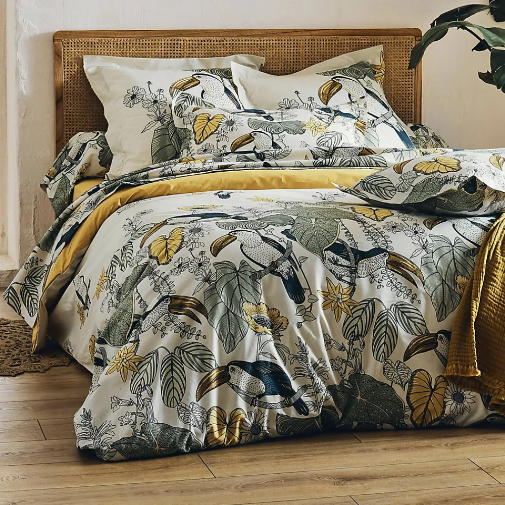 Parure de lit 280x240 cm 65x65 cm coton TOCO vert 3 pièces>Linnea Best