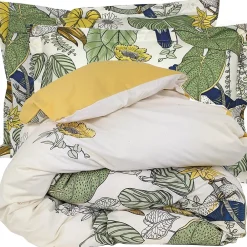 Parure de lit 260x240 cm 50x70 cm coton TOCO vert 3 pièces>Linnea New