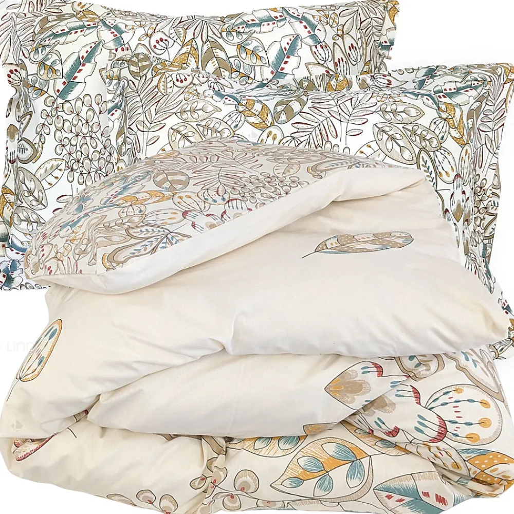 Parure de lit 200x200 cm 50x70 cm coton OKY écru Naturel 3 pièces>Linnea Best