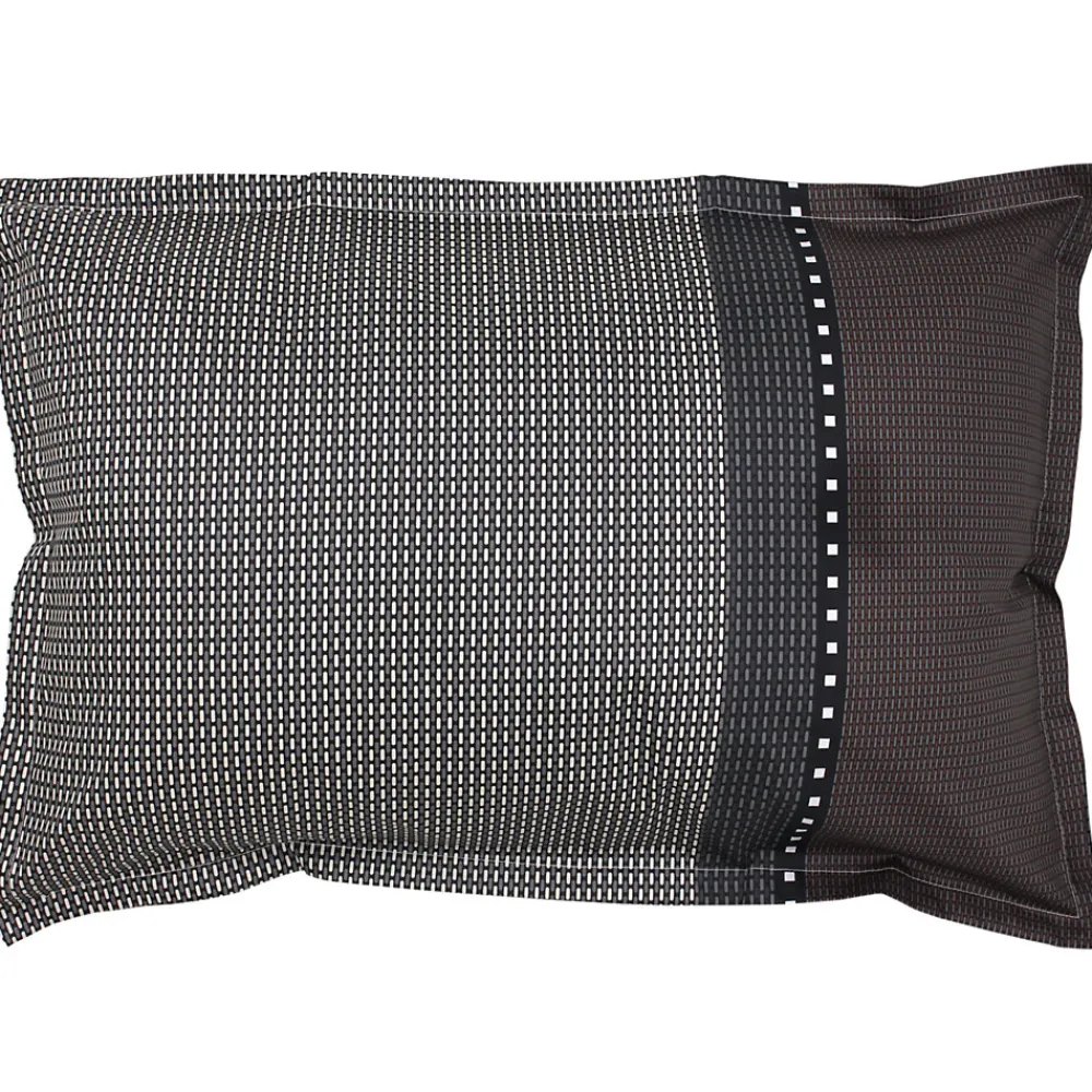 Parure de lit 200x200 cm 50x70 cm en satin de coton ENZO noir>Linnea Clearance