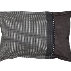 Parure de lit 240x220 cm 50x70 cm en satin de coton ENZO noir><noscript><img data-lazyloaded=