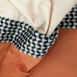 Parure de lit 300x240 cm 65x65 cm percale MACASSAR Cognac 3 pièces><noscript><img width=