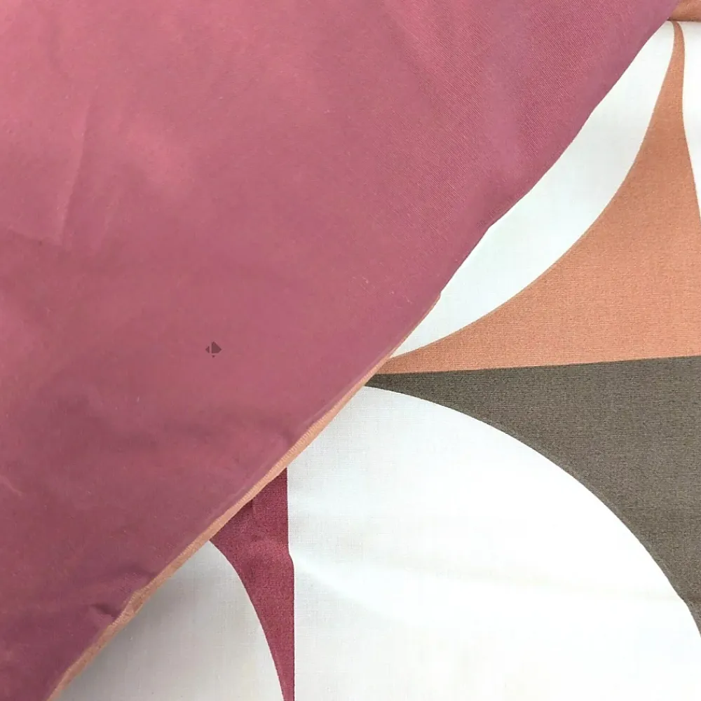 Linnea Parure de lit 140x200 cm 50x70 cm percale MODULO acajou 2 pièces* Parure De Lit