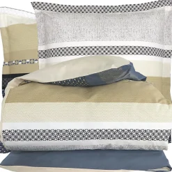 Linnea Parure de lit 240x220 cm 65x65 cm percale coton MARLOW acier* Parure De Lit