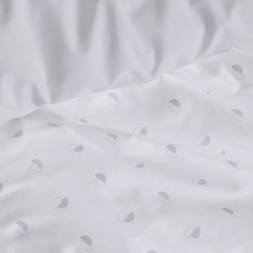 Linnea Parure de lit 200x200 cm 65x65 cm percale de coton ALEX gris Nuage 3 pièces* Parure De Lit