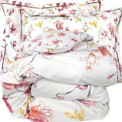 Parure de lit 300x240 cm 50x70 cm percale ELISA Rose 3 pièces>Linnea Clearance